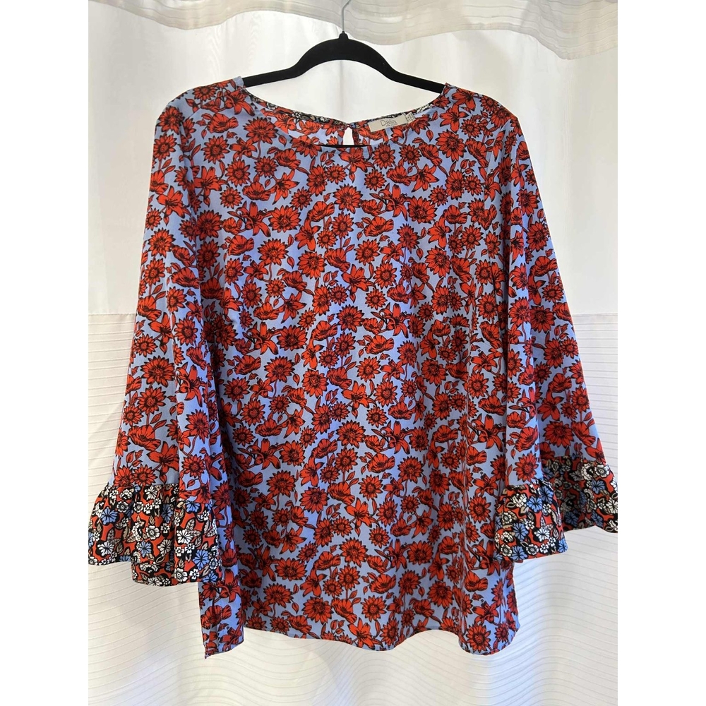 Dalia Red and Blue Floral Blouse